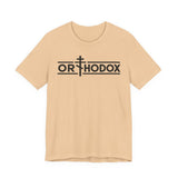 Orthodox Christian cross t-shirt in Sand Dune by Peckwear