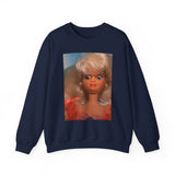 Distressed Doll Face Meme Sweatshirt — Retro Crewneck