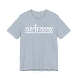 Orthodox Christian cross t-shirt in Light Blue by Peckwear