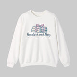 Pink bow teacher sweatshirt with TEACHER lettering