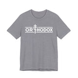 Orthodox Christian cross t-shirt in Heather Storm by Peckwear