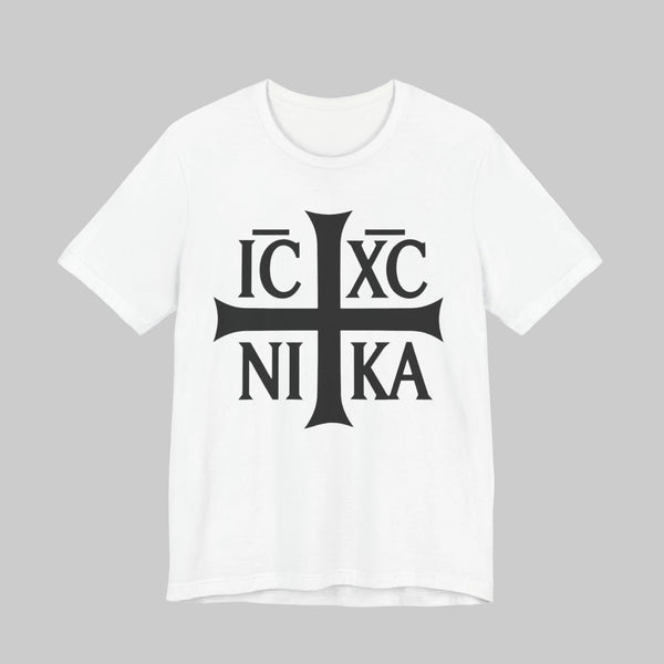 IC XC NIKA Orthodox cross shirt in White by Peckwear