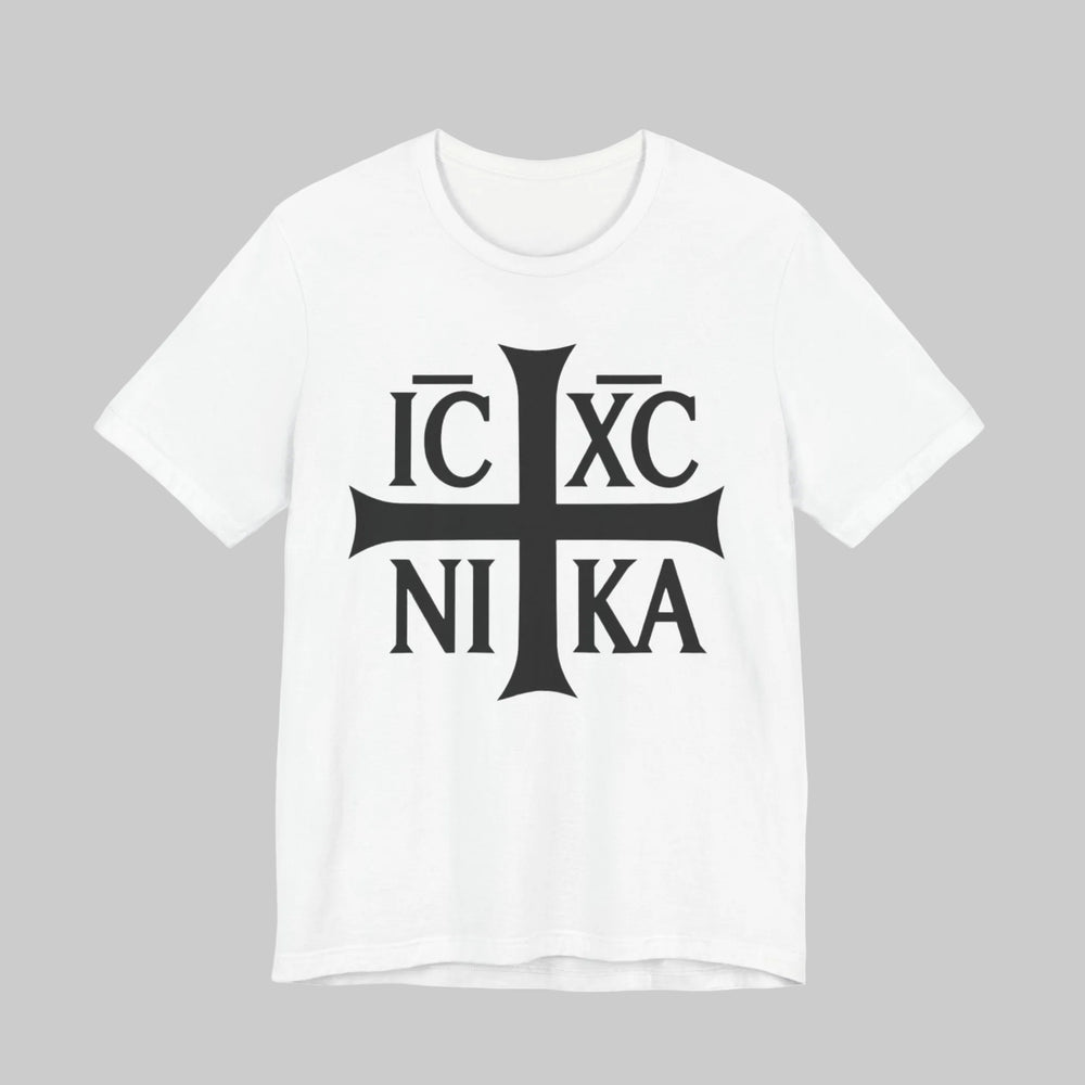 IC XC NIKA Orthodox cross shirt in White by Peckwear