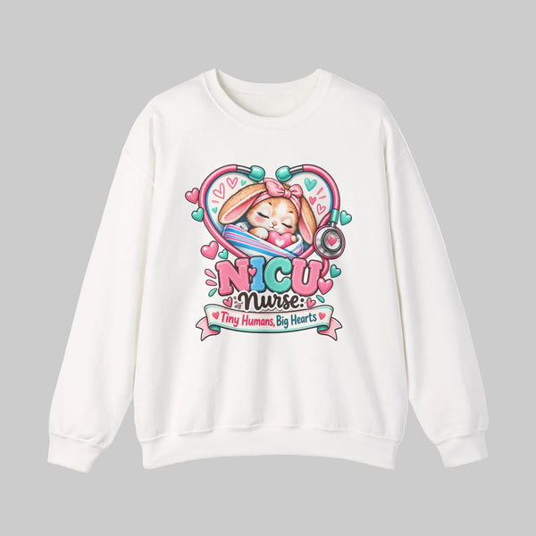 NICU Nurse Sweatshirt — Tiny Humans, Big Hearts Crewneck