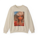 Distressed Doll Face Meme Sweatshirt — Retro Crewneck
