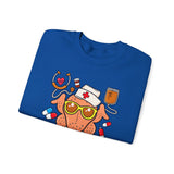 Thanksgiving Nurse Sweatshirt — Thankful Nurse Turkey Crewneck