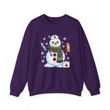 Snowman Nurse Sweatshirt — Snow Much Love for Nursing Winter Crewneck