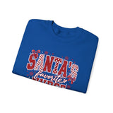 Santa's Favorite Nurse Sweatshirt — Christmas Stethoscope Heart Crewneck