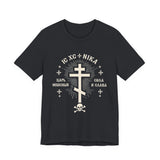 Orthodox cross IC XC NIKA shirt in Vintage Black by Peckwear