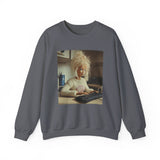 Barbie Sweatshirt — Retro Barbie at Keyboard Photo Print
