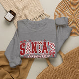 Santa's Favorite Nurse Sweatshirt — Christmas Stethoscope Heart Crewneck
