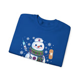 Snowman Nurse Sweatshirt — Snow Much Love for Nursing Winter Crewneck
