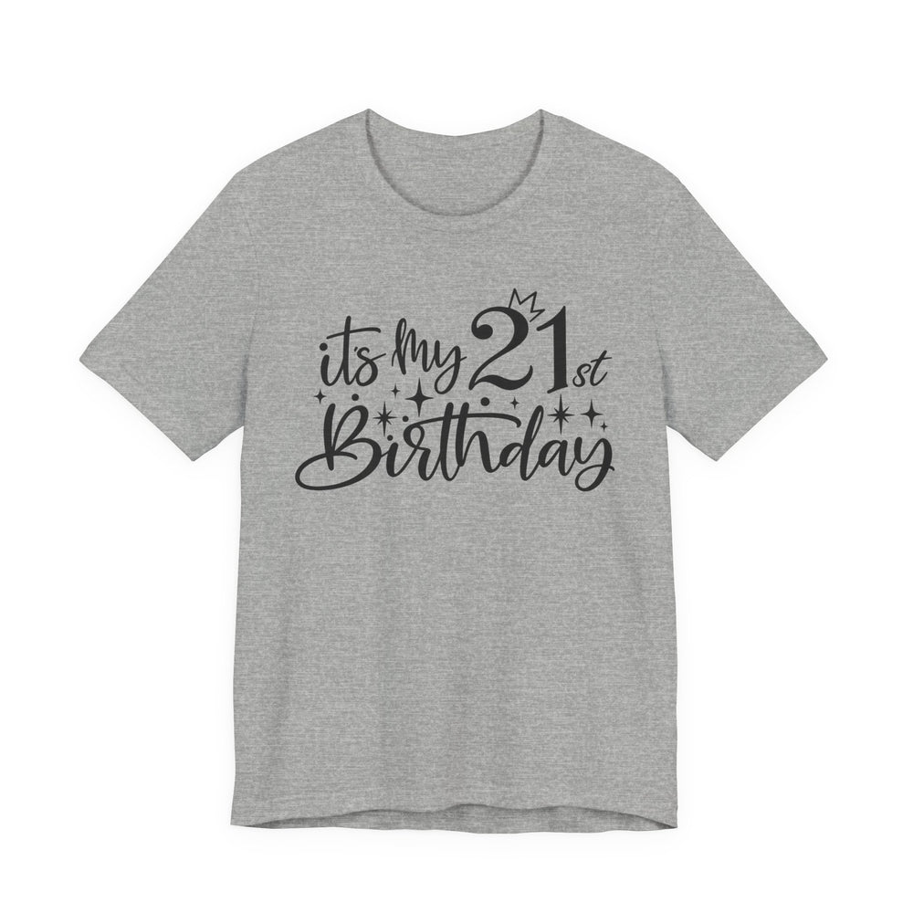 21st Birthday Shirt in Athletic Heather