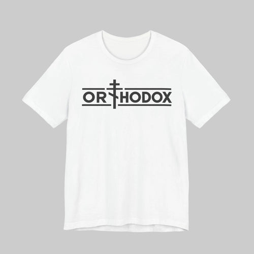 Orthodox Christian cross t-shirt in White by Peckwear
