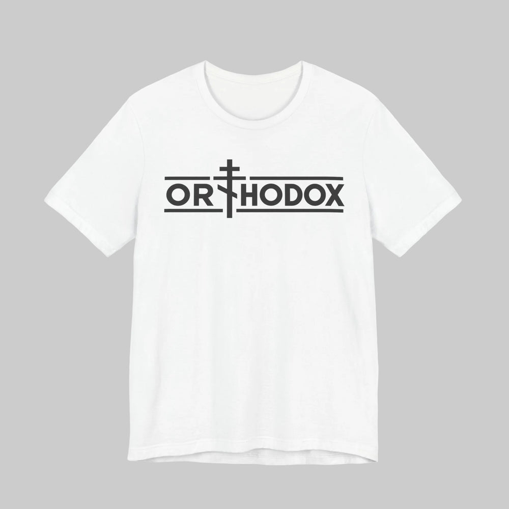 Orthodox Christian cross t-shirt in White by Peckwear