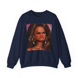 Angry Doll Face Meme Reaction Sweatshirt — Gen Z Brainrot Crewneck