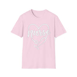 Nurse Heart Stethoscope T-Shirt
