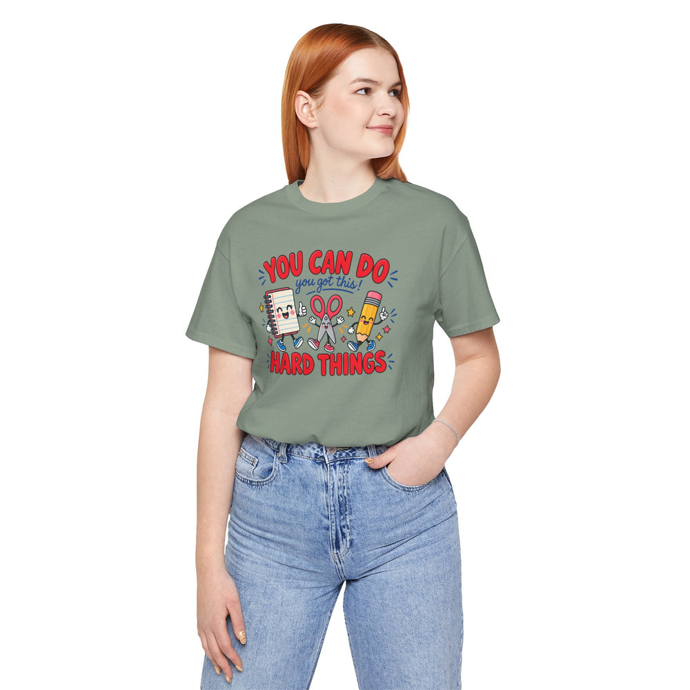 You Can Do Hard Things teacher shirt graphic tee – image 5