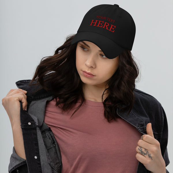 Classic cotton twill dad hat with a curved visor and adjustable strap