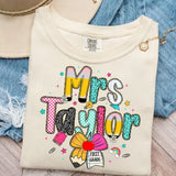 Custom Teacher Shirt | Personalized Teacher Name Gift Tee