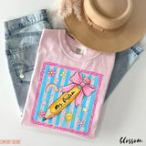 Comfort Colors® Personalized Teacher Shirt | Floral Coquette Tee