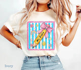 Comfort Colors® Personalized Teacher Shirt | Floral Coquette Tee