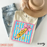 Comfort Colors® Personalized Teacher Shirt | Floral Coquette Tee