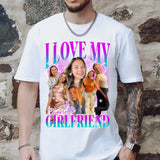 Custom Girlfriend Shirt – Personalized Photo & Birthday Bootleg T-Shirt