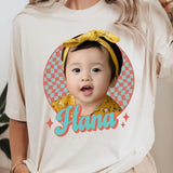 Custom Vintage Face T-Shirt – Personalized Photo & Name Retro 90s Tee