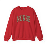 retro leopard nurse crewneck sweatshirt red nursing gift for women
