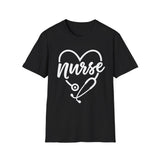 Nurse Heart Stethoscope T-Shirt