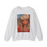 Distressed Doll Face Meme Sweatshirt — Retro Crewneck