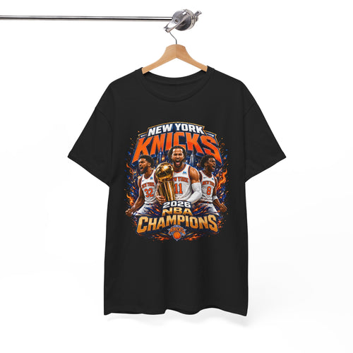 Knicks 2026 Champions Tee — New York Basketball Victory Graphic T-Shirt