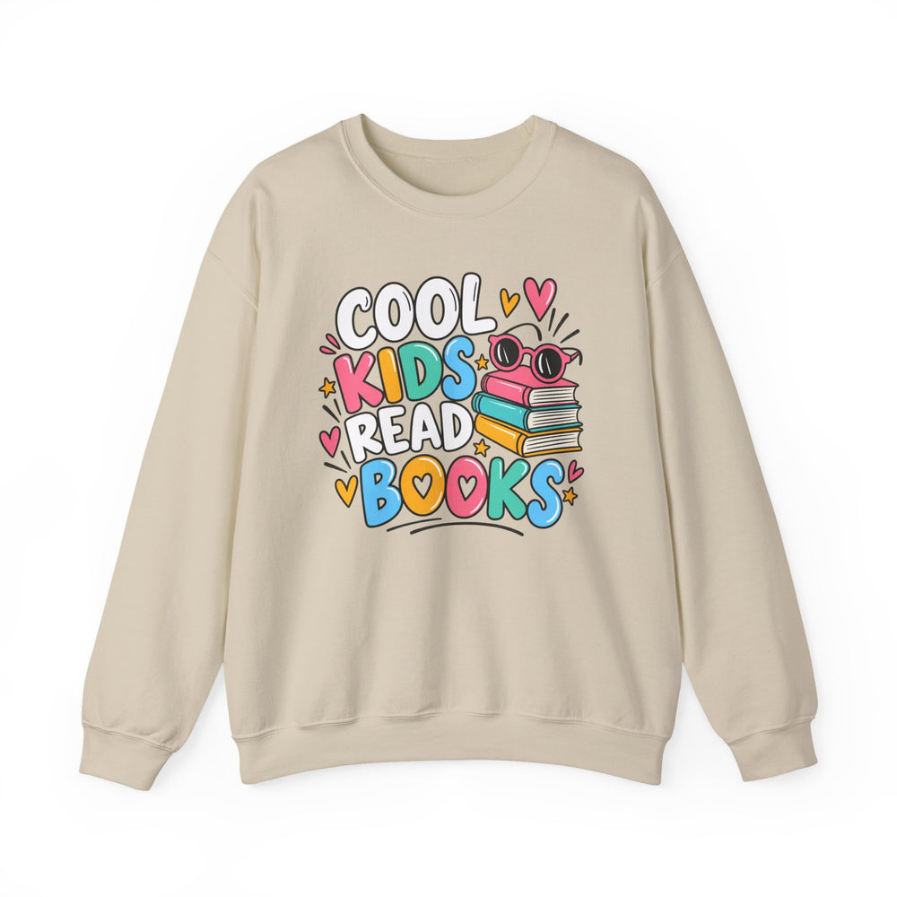 Reading teacher sweatshirt with Cool Kids Read Books graphic - view 3