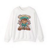 Nursing Student Sweatshirt — Powered by Coffee & Care Plans