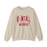 Santa's Favorite Nurse Sweatshirt — Christmas Stethoscope Heart Crewneck