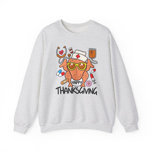 Thanksgiving Nurse Sweatshirt — Thankful Nurse Turkey Crewneck