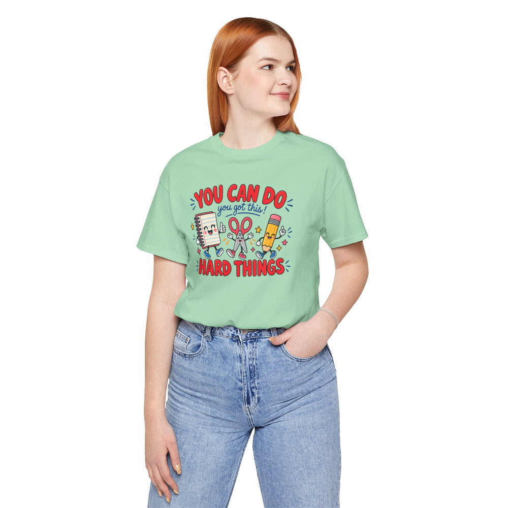 You Can Do Hard Things teacher shirt graphic tee – image 6