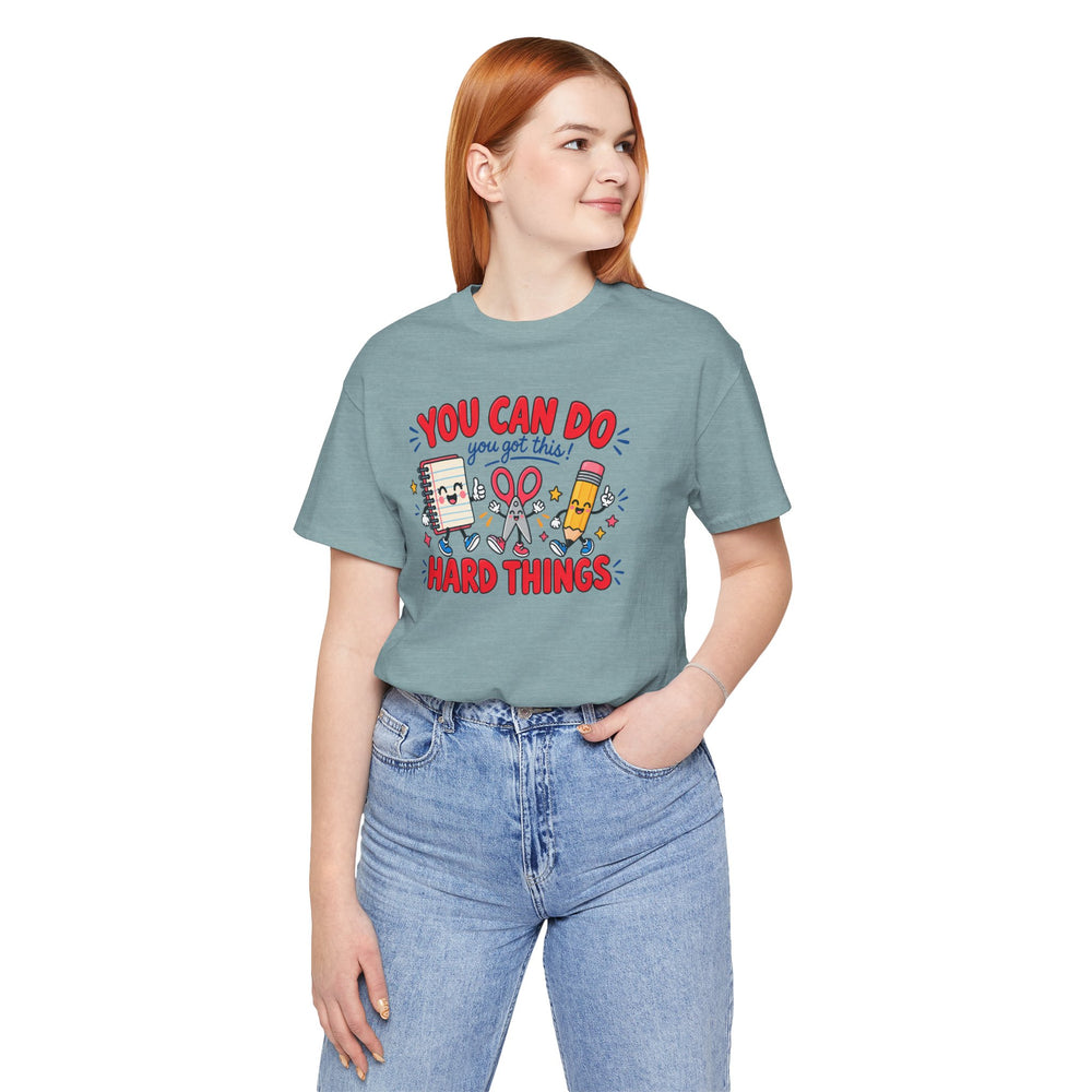 You Can Do Hard Things teacher shirt graphic tee – image 7