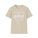 Nurse Heart Stethoscope T-Shirt