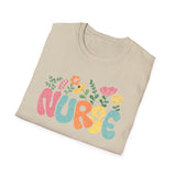Nurse Floral Graphic T‑Shirt
