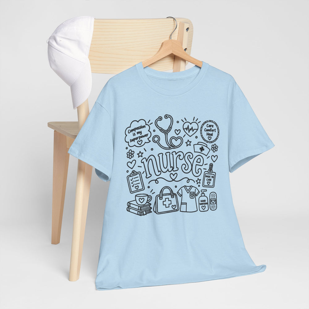 Nursing T-Shirt in Light Blue