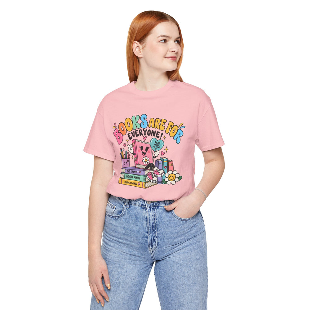 Books Are for Everyone teacher shirt graphic tee – image 7