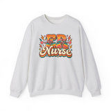 ER Nurse Sweatshirt — Retro Groovy Emergency Nurse Crewneck