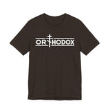 Orthodox Christian cross t-shirt in Brown by Peckwear