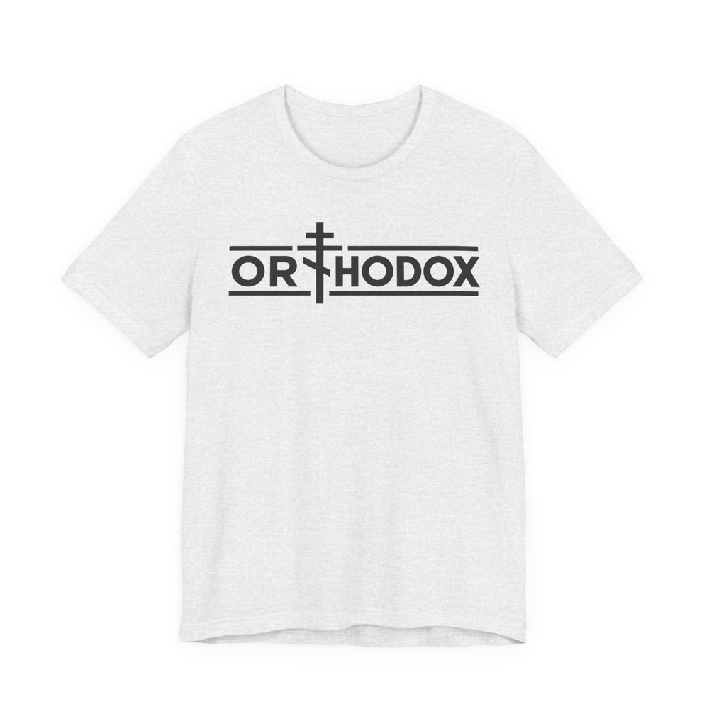 Orthodox Christian cross t-shirt in Ash by Peckwear