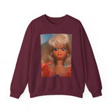 Distressed Doll Face Meme Sweatshirt — Retro Crewneck