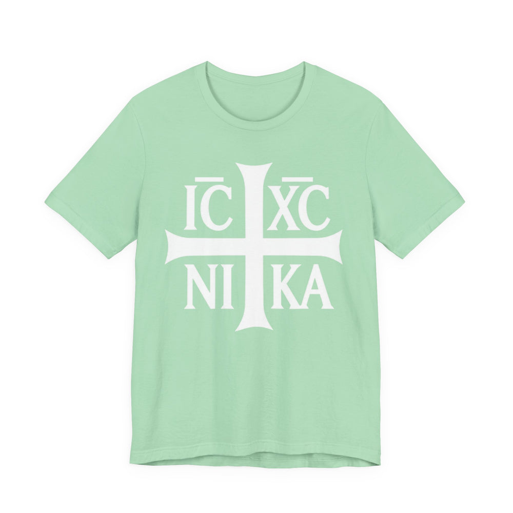 IC XC NIKA Orthodox cross shirt in Mint by Peckwear