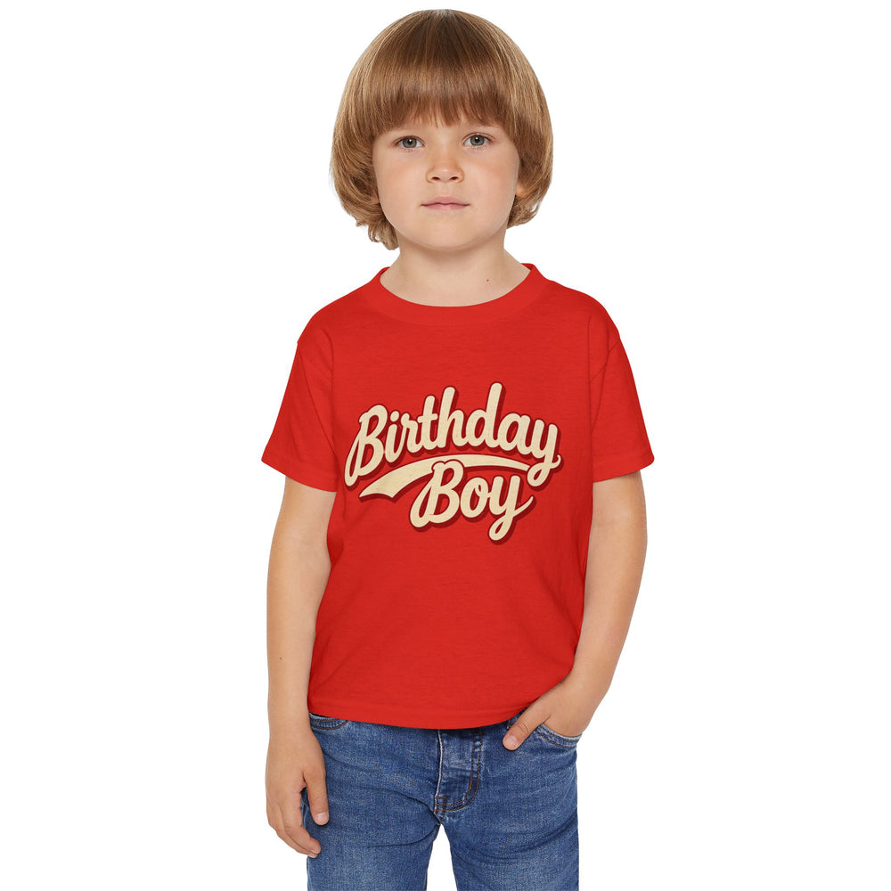 Toddler Birthday Boy Shirt in Red