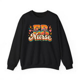 ER Nurse Sweatshirt — Retro Groovy Emergency Nurse Crewneck